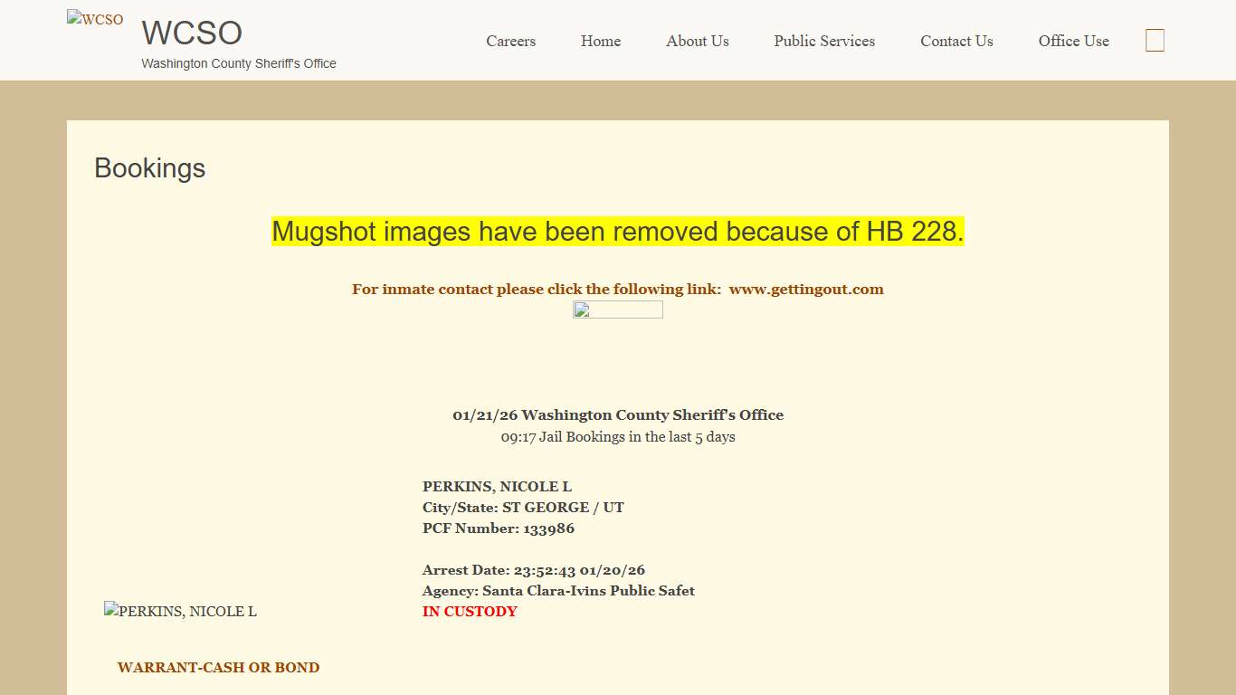 Bookings | WCSO